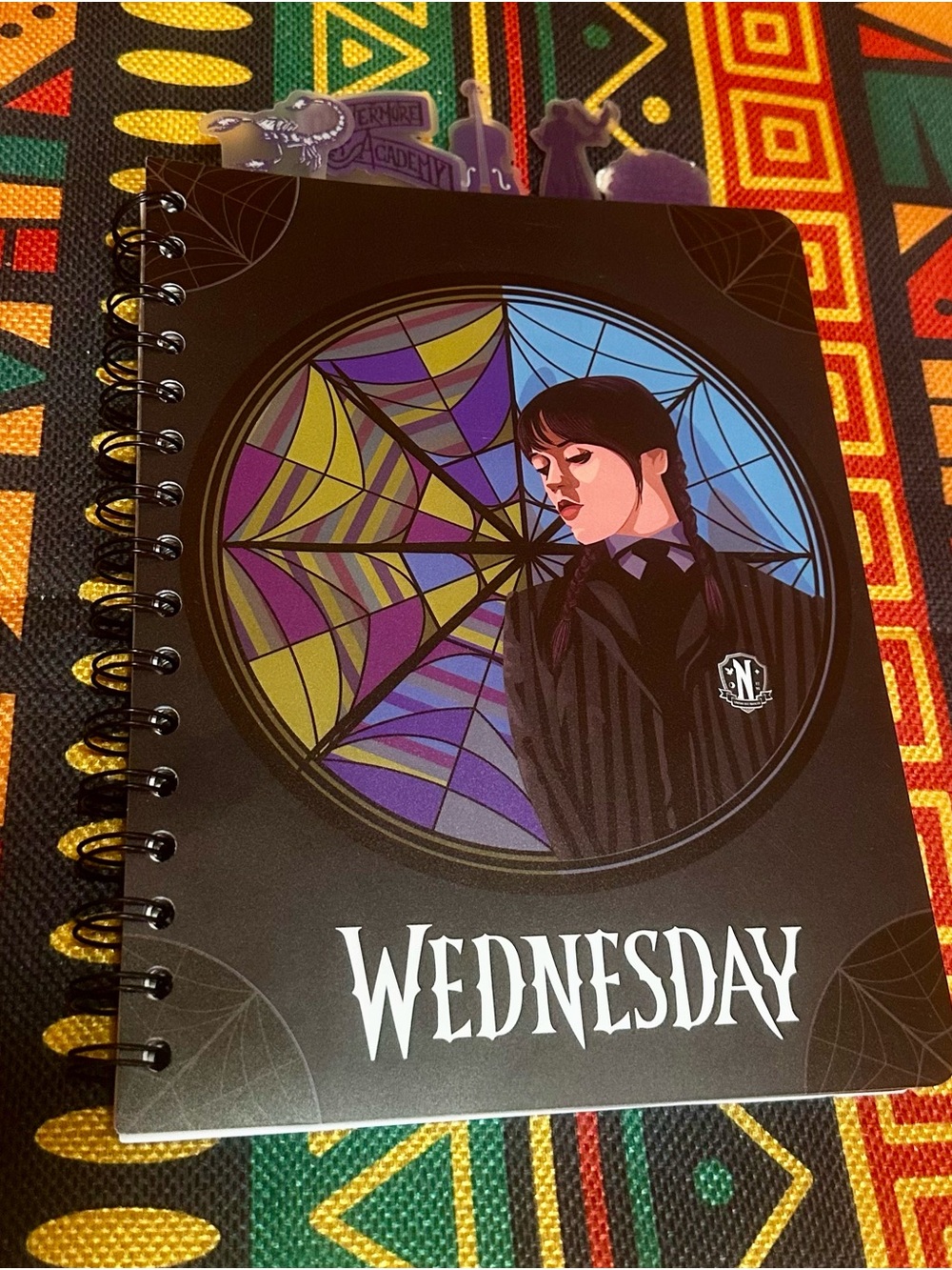 Official Wednesday Themed Black Spiral Notebook - Gothic Journal